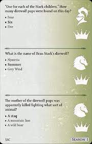 Answers at the end of the round, 'you know nothing, jon snow…' . Your Mind Is Your Weapon Fantasy Flight Games