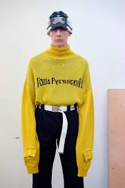 Gosha Rubchinskiy Aw16 Menswear Fashion Yellow Fashion