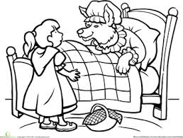 The Wolf That Fell In Love With Little Red Riding Hood Lyrics English Little Red Riding Hood Coloring Page Education Com Red Riding Hood Story Red Riding Hood Wolf Red Riding Hood