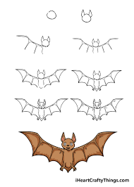 Draw two thin slightly curved ovals as shown. Bat Drawing How To Draw A Bat Step By Step