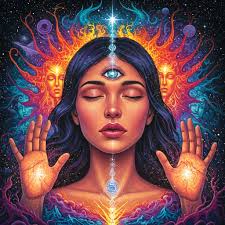 African print fabric collage art