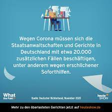 Drücken, um weitere infos zu erhalten. Zdf Heute Show Schon Vor Corona Waren Die Deutschen Gerichte Vollig Uberlastet Mehr Zum Richtermangel Auf Unserer Homepage Http Kurz Zdf De Wtf2030f Facebook