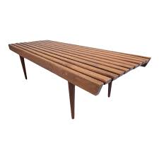 Bench coffee table narrow luxury coffee tables rowan od small, source: Mid Century Modern Slat Bench Coffee Table Chairish