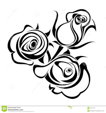 Black And White Beautiful Flower Rose Clip Art Rose Bouquet Clip Art Black And White Rose Buds Black Silhouettes Black Silhouette Rose Buds Silhouette Illustration
