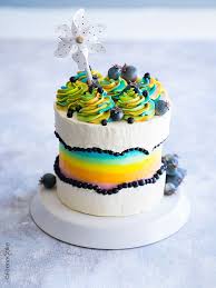 Fault Line Cake Citron Myrtille Sur Le Blog Feerie Cake Feerie Cake Idee Gateau Gateau D Anniversaire Arc En Ciel