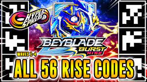Scan the code on any beyblade burst top, launcher or stadium to unlock the corresponding digital product in the beyblade burst app. All 56 Beyblade Burst Rise Qr Codes Todos Beyblade Burst Rise App Qr Codes Youtube