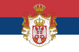 The coat of arms of serbia is placed towards the hoist side of the flag. Datei Flag Of Serbia 1882 1918 Svg Wikipedia