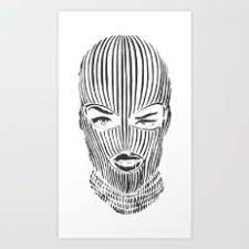 Ski Mask Art Print Mask Tattoo Ski Mask Tattoo Masks Art