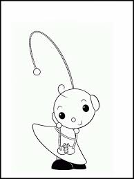 Zowie polie holds a fan; Rolie Polie Olie Coloring 14