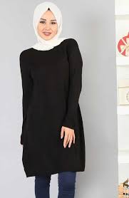 Kol Yirtmacli Tesettur Triko Tunik Modelleri Triko Tunik Moda Stilleri