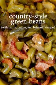 Slow Cooker Country Style Green Beans With Bacon Onions And Balsamic Vinegar Slight Canned Green Bean Recipes Green Beans With Bacon Slow Cooker Green Beans