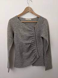 Casch By Gro Abrahamsson Gray Wool Abstract Art to Wear Jacket Coat Womens  Sz 34 | eBay