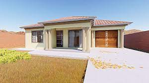 Single story home floor plan with 3 bedrooms 2 baths double garage and 150 square meters bungalow floor plans house plans family house plans South Africa House Plans Posts Facebook