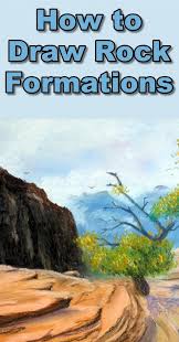 How To Draw Rock Formations In Pastel Drawings Drawing Rocks Cool Drawings