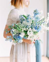 21 Ways To Use Delphinium In Your Wedding Bouquet Flower Bouquet Wedding Wedding Flower Guide Delphinium Wedding Bouquet