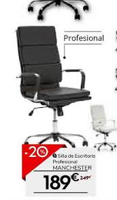 Sofas, armchairs, tables and office furniture by the best a poltrona frau home has always a unique and unmistakable atmosphere: Oferta 20 Silla De Escritorio Profesional Manchester En Conforama