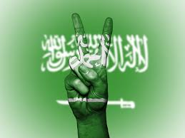 علم المملكة العربية السعودية بدقة عالية سيفين ونخلة متحرك وكبير هيلاهوب