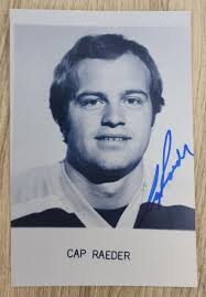 Robert Cap Raeder Signed 4x6 Photo NHL Hartford Whalers Canadiens Legend RAD