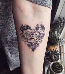 Made by zihee tattoo artists in seoul, korea region. Heart Shaped Rose Tattoo Design Shape Tattoo Tattoos Heart Flower Tattoo
