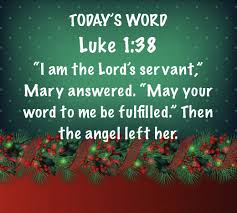 Pin By Laverne Sumner On Christmas Luke 1 38 Words Luke 1