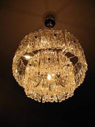 Ceiling Light By Hillebrand Germany Vintage 60 S Chrome Etsy In 2021 Light Ceiling Lights 21st Glass