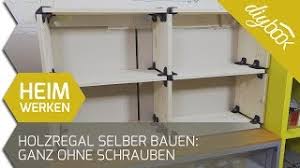 Holzregal selber bauen für gartenhaus. Holzregal Selber Bauen Ganz Ohne Schrauben Youtube