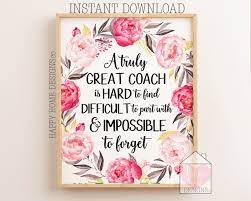 Coach Farewell Gift Retirement Gift For Coach Coach Printable A Truly Great Coach Is Hard To Find Appreciati Farewell Gifts Leaving Gifts Retirement Gifts