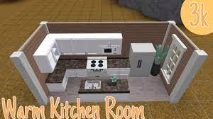 Modern bedroom design with white brick wall. 3k Bloxburg Warm Kitchen Room Youtube
