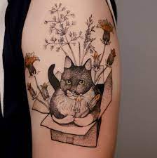 Dzo Lamka Tattoo Majster On Instagram Typical Cat In The Box Nasza Tattoo Shop Cattattoos Catinbox Meadowflower Tattoo Shop Tattoos Free Hand Tattoo