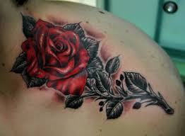 Love This Red Rose Black Leaves Epic Shading And Detail Rose Tattoos For Men Red Rose Tattoo Rose Tattoo Design