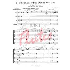Claude Debussy Six Epigraphes Antiques Flute Violin Cello And Viola