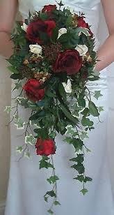 See more ideas about wedding bouquets, wedding, bridal bouquet. Autumn Winter Rose Christmas Hops Silk Brides Cascading Wedding Bouquet Flowers Flowers Petals Garlands Wedding Supplies