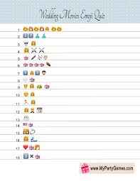 Because friends don't let friends overpay on wedding invitations. Free Printable Wedding Movies Emoji Pictionary Quiz