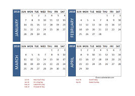 Firstly, our calendar template has two, three and four rows for 2018. 2018 Excel Calendar Template Download Free Printable Excel Templates
