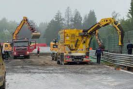 With a major regional race meeting underway the red flags came out after an initially wet track became a scene out of an indiana jones movie with a flash flood sweeping down … Spa Circuit Damaged After Being Hit By Heavy Floods