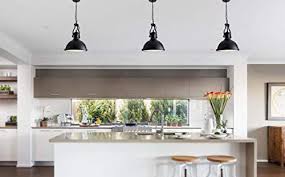 Fashionou Industrial Farmhouse Pendant Light With Frosted Glass Lens Adjustable Hanging Light Fixtures For Farmhouse Kitchen Island Bar Beachfront Decor