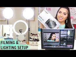 My Filming Lighting Setup For Beauty Videos Canon Eos 70d Camera Settings Youtube Youtube Makeup Youtube Setup Beauty Videos