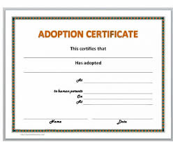 Tips for making a pet adoption certificate. 40 Real Fake Adoption Certificate Templates Printabletemplates