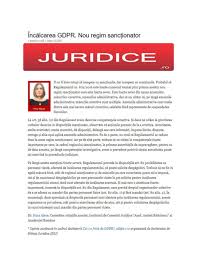 Definiţii în sensul regulamentului nr.679/2016. Doc IncÄƒlcarea Gdpr Nou Regim SancÈ›ionator Irina Alexe Academia Edu