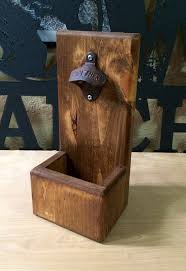 Its basically a wall mounted bottle opener that features embedded magnets which catch falling bottle caps when you open a bottle. Personalized Wood Bottle Opener With Cap Catcher Wall Mount Etsy Wood Bottle Opener Wood Bottles Wood Gifts Diy