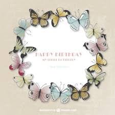 Happy birthday birthday greeting card greeting happy love celebration card decoration birthday card. Free Vector Happy Birthday Card With Butterflies