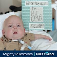 After 268 days in our NICU, Forrest Goebel is heading home! 🎓 Forrest was  born at 23 weeks weighing just over 1 pound. "We are SO grateful for the  staff at Helen
