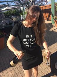 Prep T Shirt Dress Champagne Time B Sixpence Accessories For The Modern Bride Bridesmaid Get Ready Outfit Bridesmaid Shirts Wedding Day Shirts