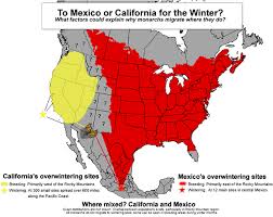 The rocky mountains on a map. Monarch Migration Map Questions October 15 2009
