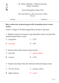 Tmk tahun 4 ukuran data. Doc Soalan Tmk Th 4 Jawapan Norizan Mohd Noh Academia Edu