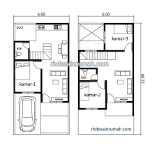 Jika rumah kamu tidak dihuni oleh banyak orang, kamu bisa menggunakan rancangan ini sebagai pilihan. 7 Desain Rumah Minimalis 2 Lantai 6x12 Paling Fungsional