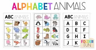 The sequel to our popular alphabet video, alphabet animals this time with even more animals for every letter of the alphabet! Alphabet Animals File Folder Game File Folder Fun
