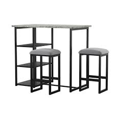 Denham 3 Piece Gray Pub Table Set Pub Table Sets Pub Table Round Pub Table