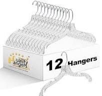 Amazon.com: Quality Hangers 12 Pack Crystal Clear Plastic ...