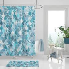 Mermaid Shower Curtain Cute Shower Curtain For Kids Etsy Mermaid Shower Curtain Kid Bathroom Decor Teal Shower Curtains